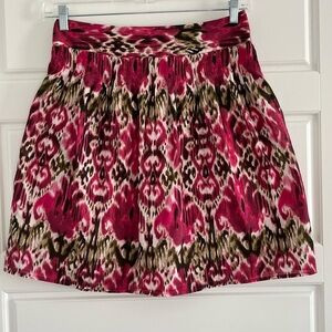 Madison Pleated Southwestern Aztec Print Cotton Skirt Womens Size M Boho Rodeo